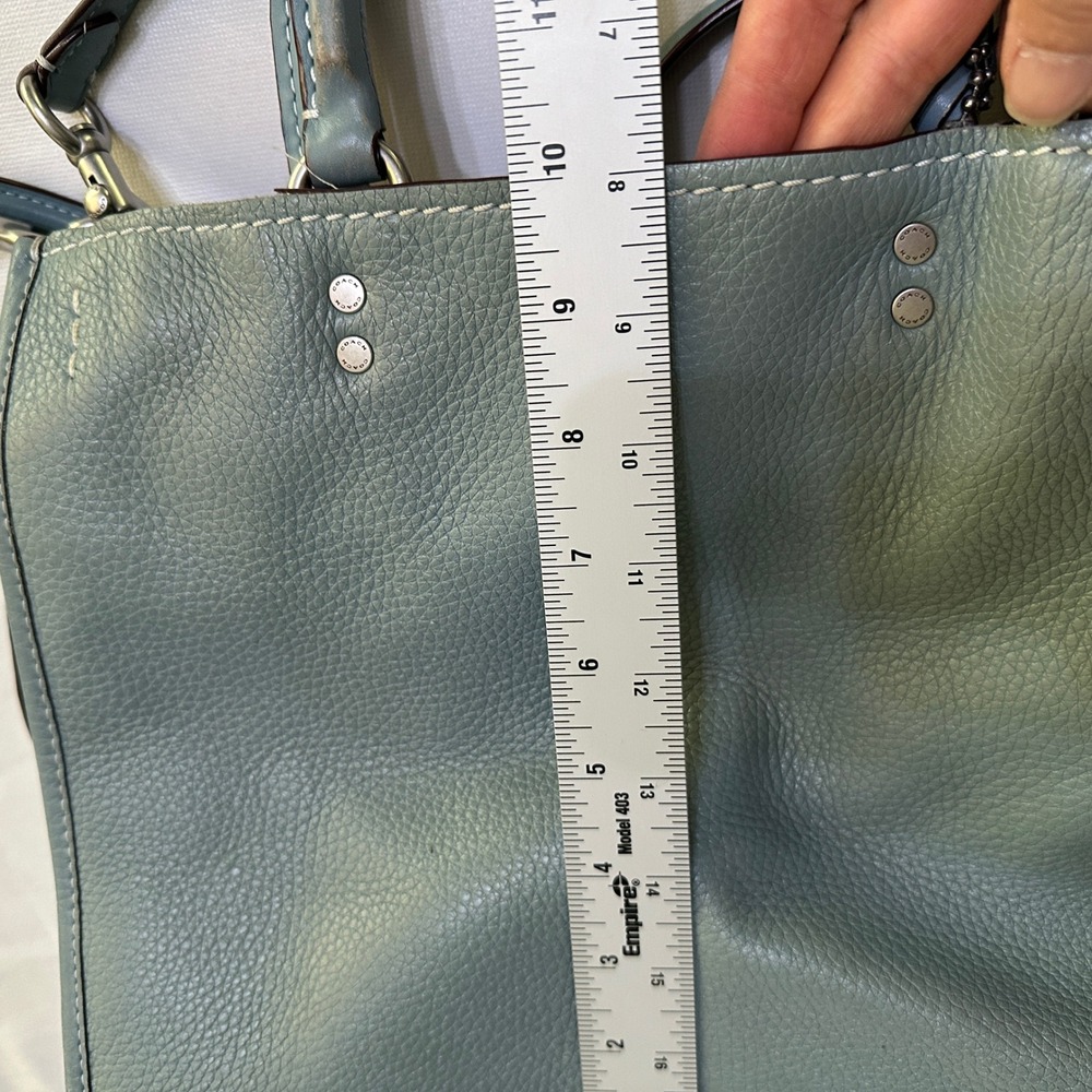 COACH 1941 Rogue 31 Slate Blue Glovetanned Pebble Leather Satchel Bag 38124 - Picture 10 of 16